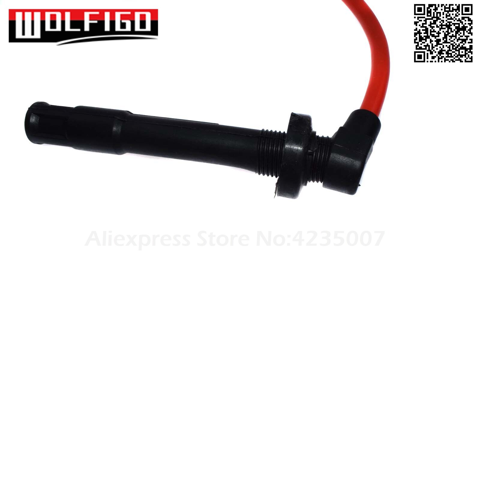 WOLFIGO-juego de cables de bujías rojas de silicona, 10,2 MM, compatible con Mitsubishi Eagle, Eclipse, Talon, 4G61, 4G64,