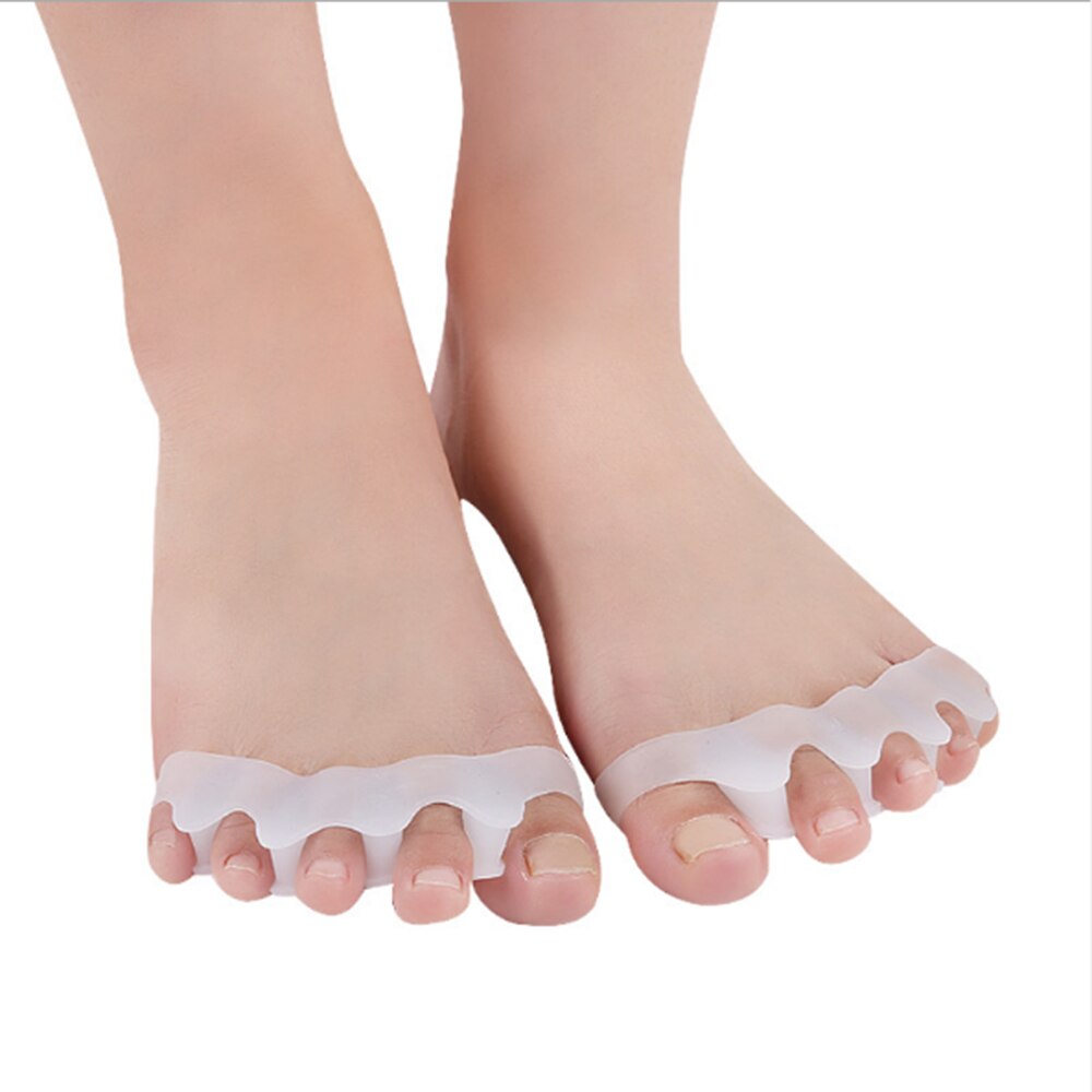 1 Paar Zachte Siliconen Teen Separator Hallux Valgus Corrector Duim Orthesen Bunion Straightener Toe Protector Massager Voetverzorging