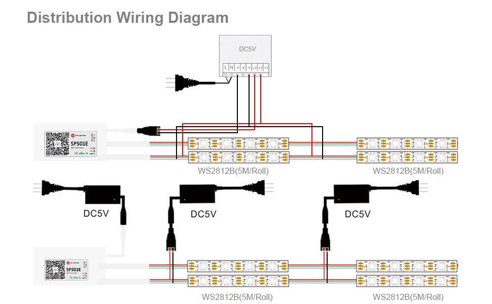 SP601E Bluetooth Led Controller Met 16Key Rf Remote Dual Signaal Pixel Controller WS2812B WS2811 Pixel Smart Led Strip