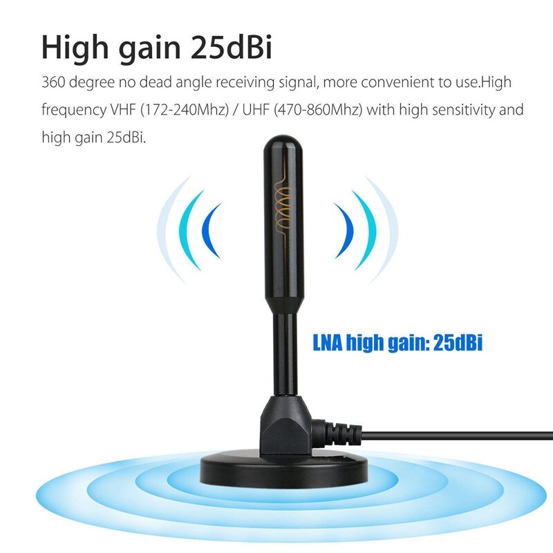 Antenna Tv Digital Hd 200 Mile Range Skywire Tv Indoor 1080P 4K 16Ft Coax Cable