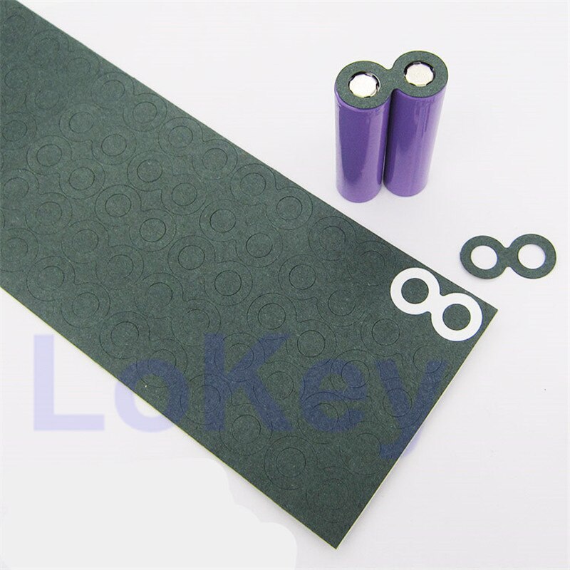 100pcs 1S 18650 Li-ion Battery Insulation Gasket Barley Paper Battery Pack Cell Insulating Glue Patch Electrode Insulated Pads