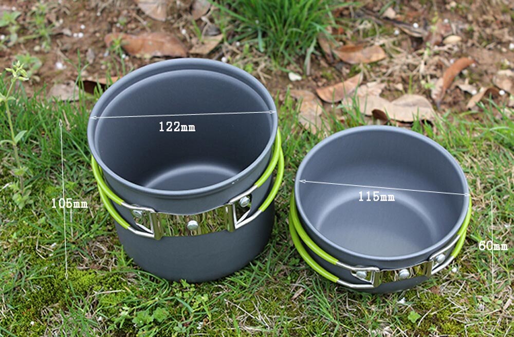 Pot Kom Draagbare Outdoor Camping Wandelen Koken Set Kookgerei Draagbare Outdoor Camp Tool Picknick Wandelen Gebruiksvoorwerpen