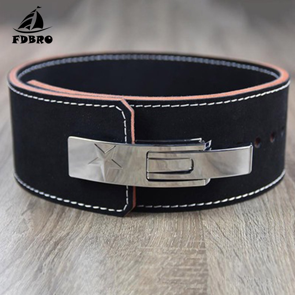 Fdbro sport mage tyngdlyftning knäböj hårt dragspak läder tung vikt knäböj träning midjebältesspänne