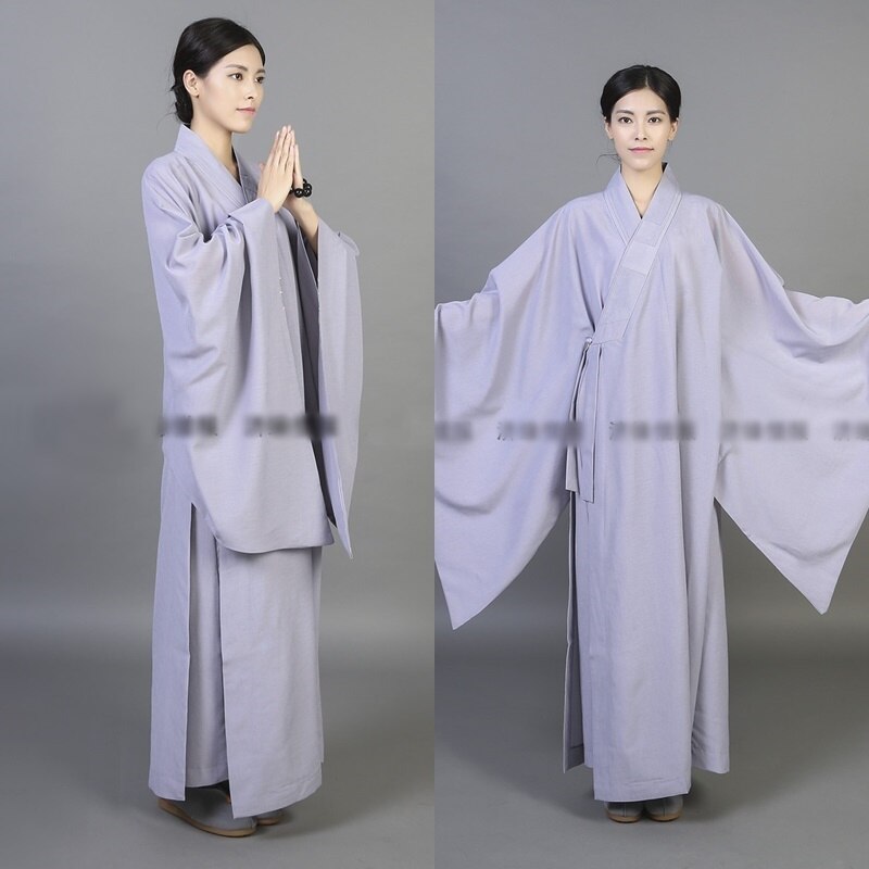 Boeddhistische monnik gewaden vrouwelijke uniform zen kleding shaolin monnik kleding boeddhistische monnik kostuum vrouwen TA543