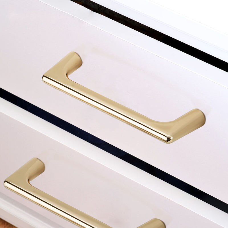 Modern Minimalist Cabinet Push Pull Handle Jane European Imitation Gold Drawer Wardrobe Door Handle Furniture Hardware Knobs