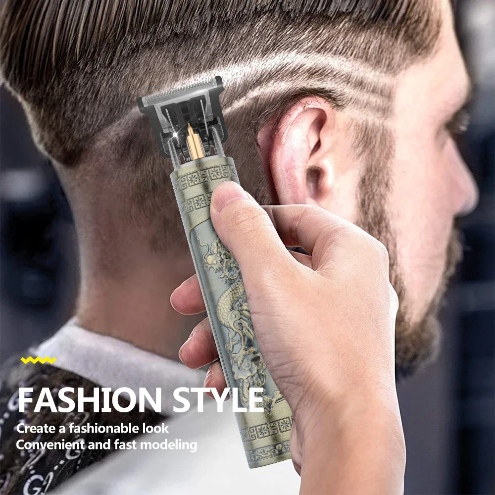 Professionelle T9 Vintage elektrische wiederaufladbare Haarschneidemaschine Haar Friseur Trimmer für Männer Haarschneiden