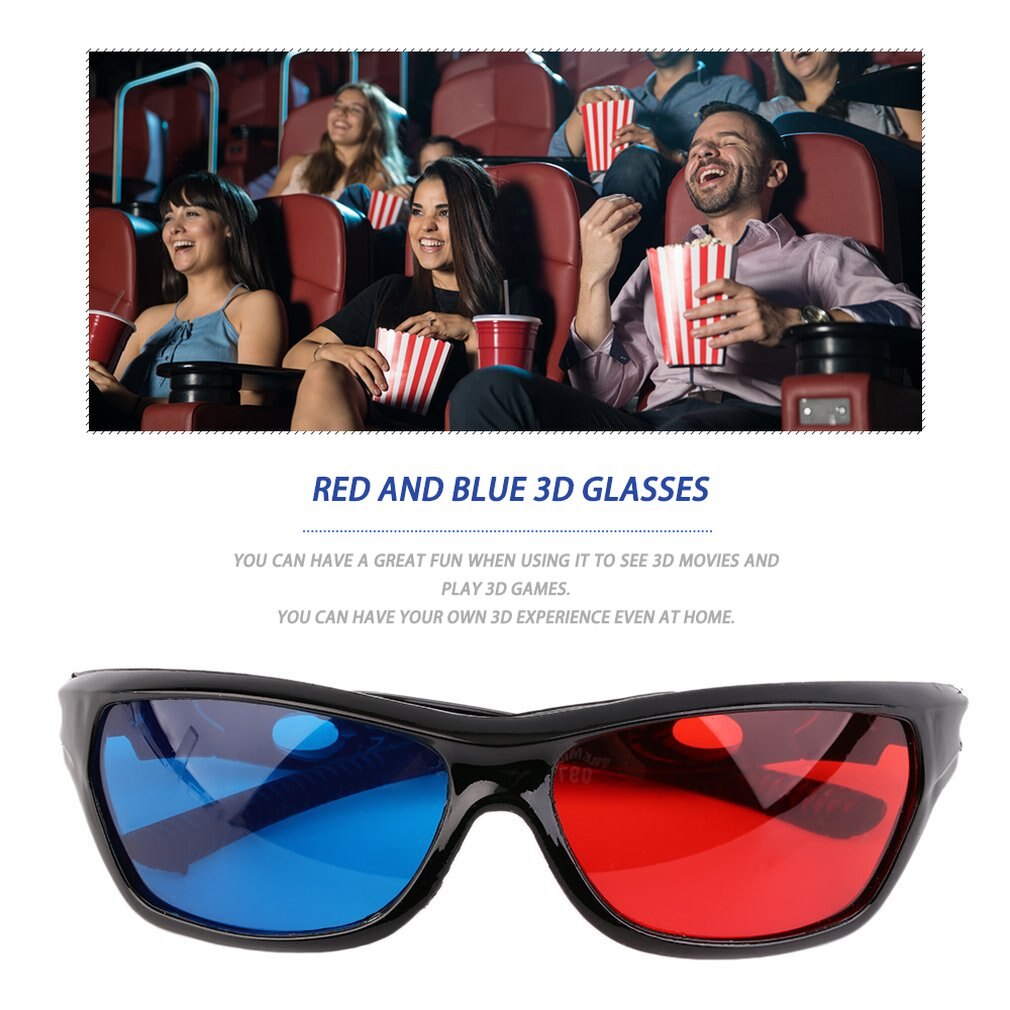 Universal 3D glasses Oculos Red Blue Cyan 3D glass Anaglyph 3D Movie Game DVD vision/cinema