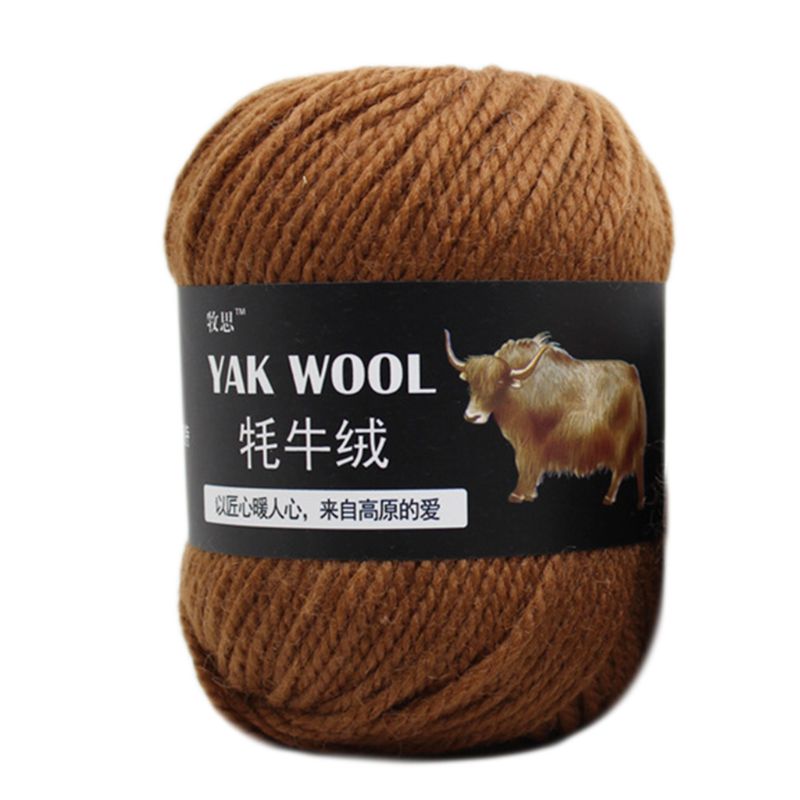30 farver 100g kunstig yak uldtråd kamgarn garn håndstrikket hæklet medium tyk diy håndværk til tørklæde hat sweater: 6 ee 703452- aa