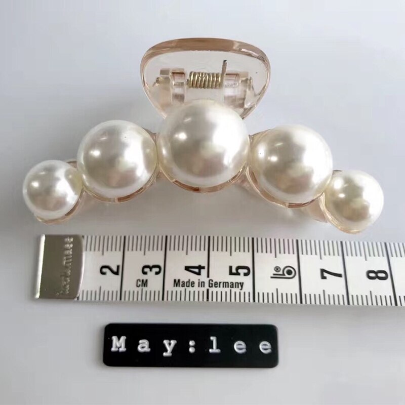 Baby Mädchen Haar Krabben Haar Krallen Perle Dame Headwear Zubehör Haarnadeln Kunststoff Elastische Spange Clips
