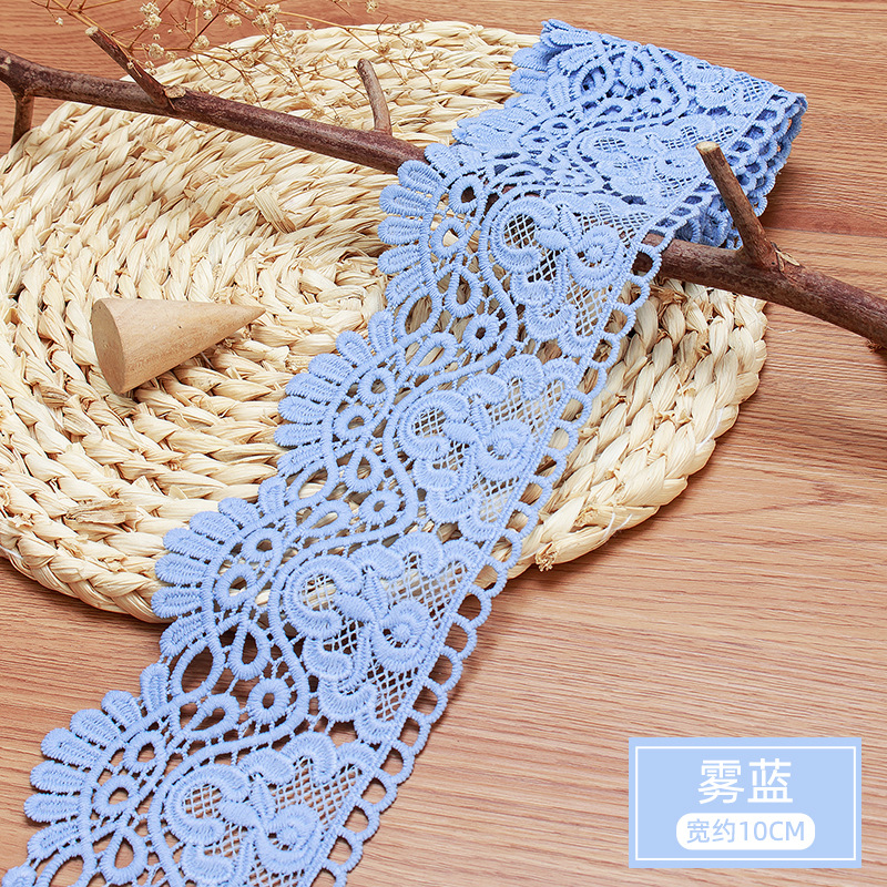 3 meter bloemen geborduurd kant lint DIY kleding naaien stof 10 cm handgemaakte ambachten materiaal uitgehold wateroplosbare tape: Koper