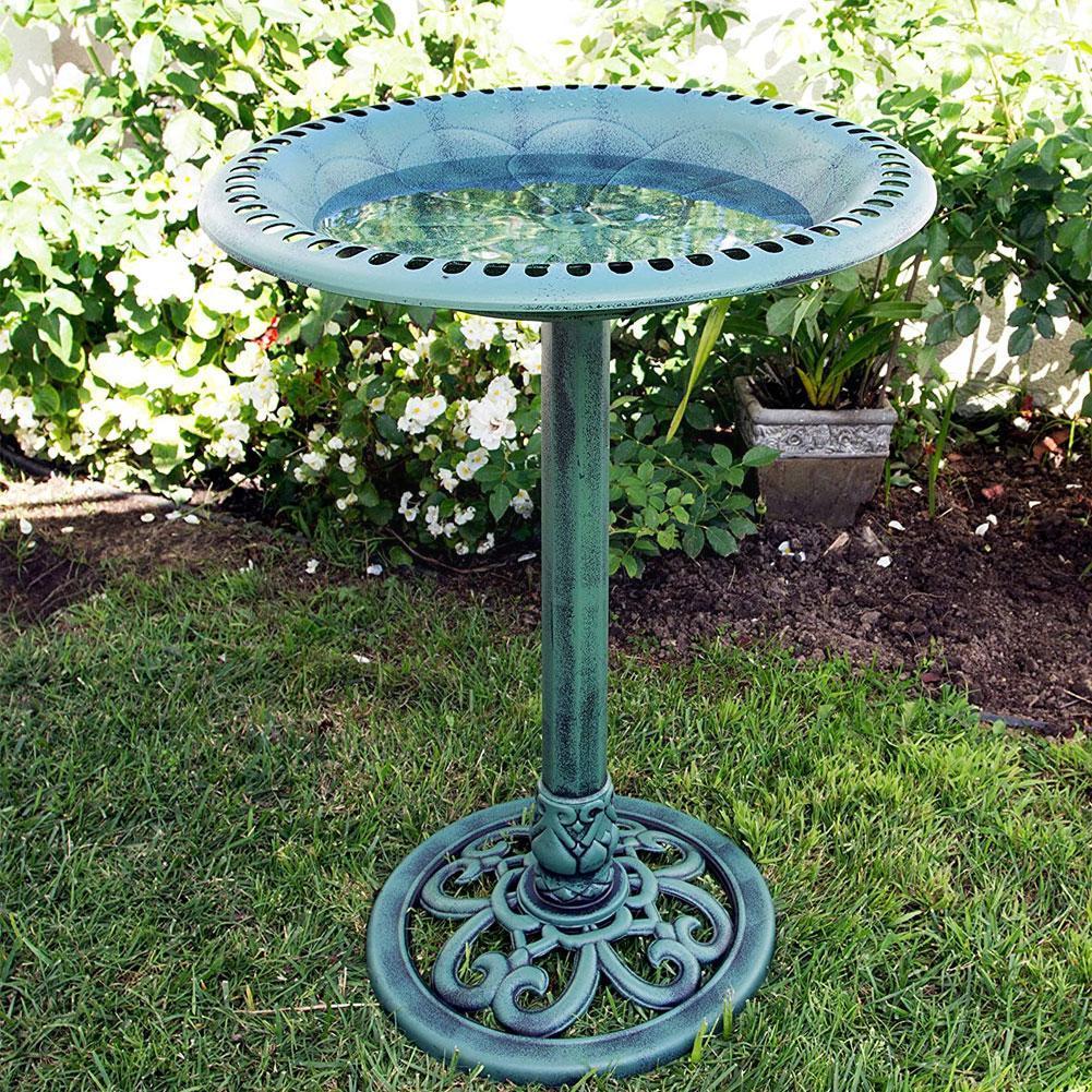 Garden Bird Bath Basin 65cm High Water Fountain Landscape Outdoor Patio Statue Lawn Decoration Courtyard L5j8