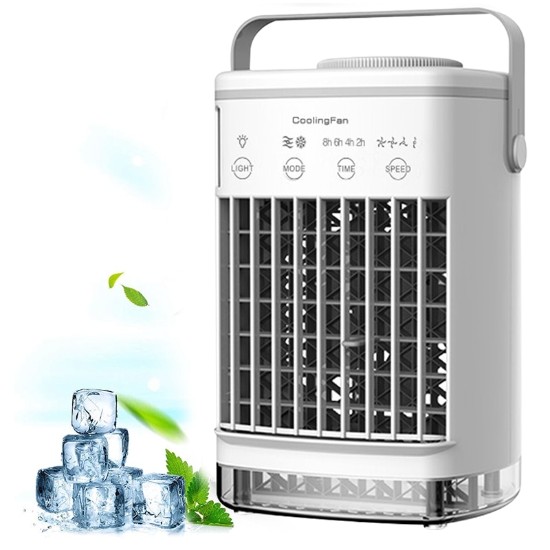 Portable Air Conditioner, Evaporative Air Conditioner Fan With Water Tank Camping AC Unit, Personal Air Cooler Desktop