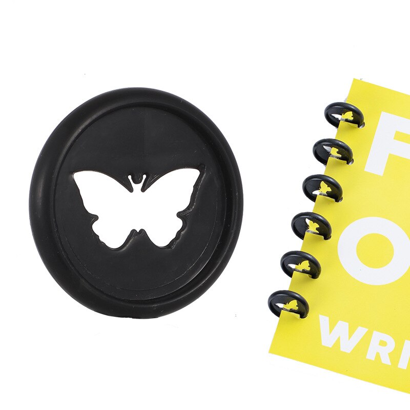 100 stk butterfly champignon hul knap plast skive skole gør-det-selv bindeskive løsblade notesbog ring spænde plast bind ring