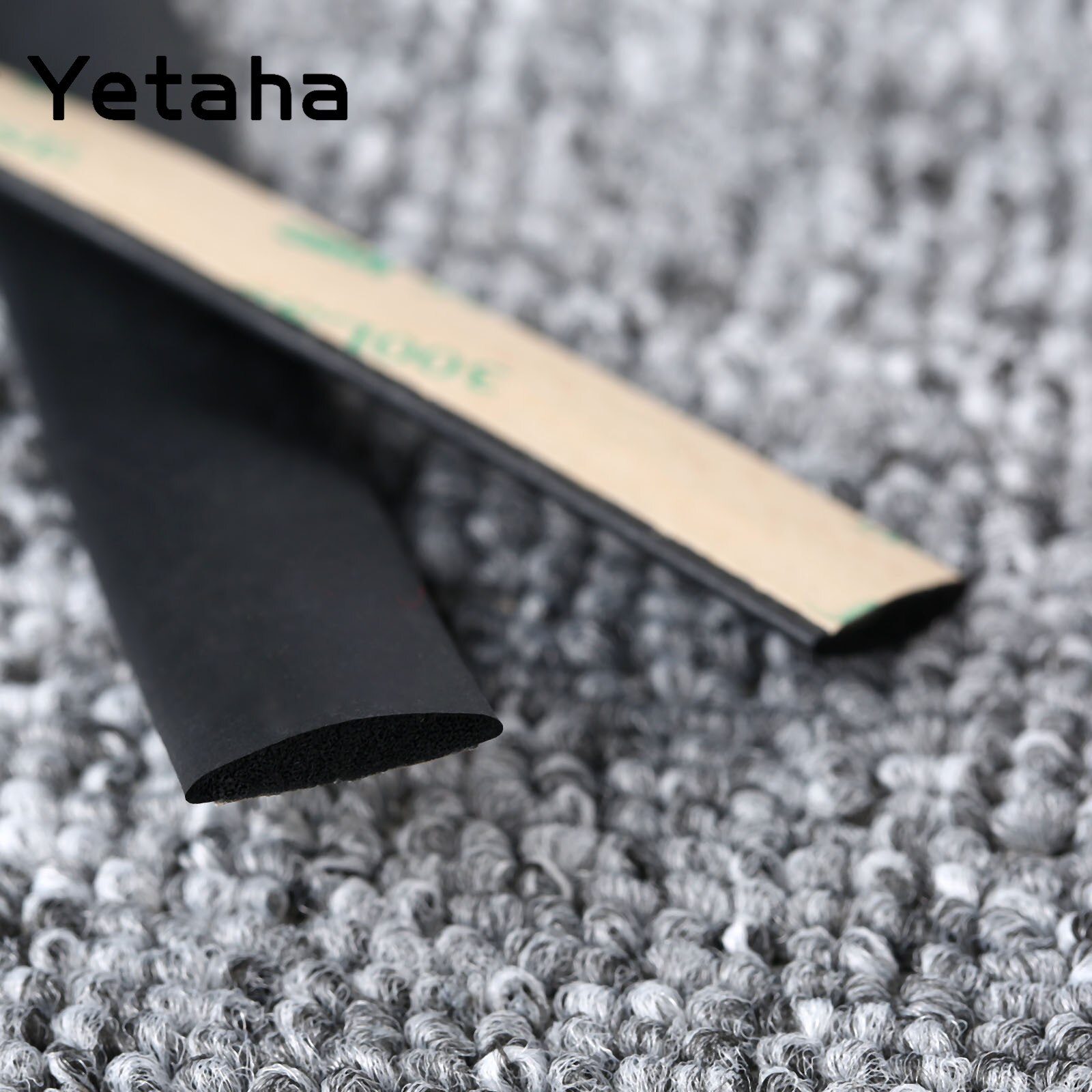 Yetaha 5 Meters Waterproof Rubber Sealing Strips Trim Weatherstrip For Auto Car Front Rear Windshield Sunroof Triangular Window