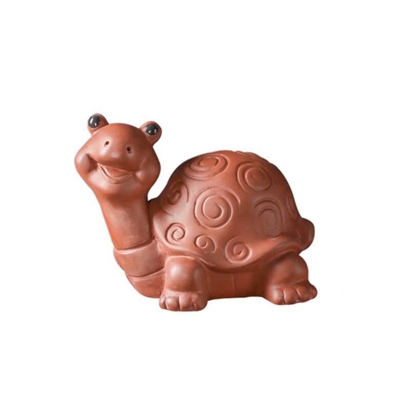 Sculpture de tortue créative, ornement de Table à thé en argile violette chinoise, décoration pour animaux de compagnie, Pot de fleur de maison, artisanat fait à la main