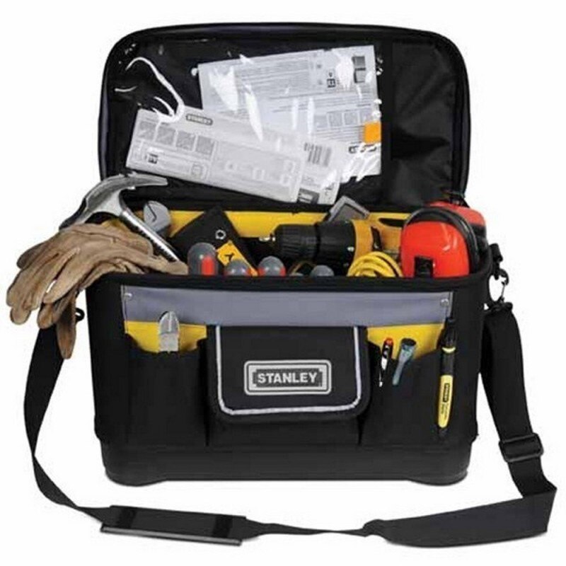 STANLEY 1-96-193 - Bolsa soft Basic portaherramientas tapa plana 16 pulgadas