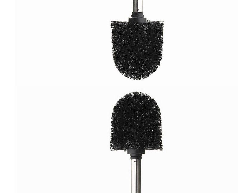 Substituição de aço inoxidável preto wc banheiro escova cabeça suportes limpeza ferramentas limpeza alta qualidade