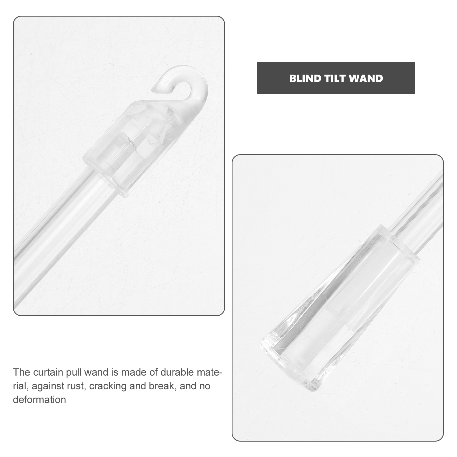 4 Sets Blind Rod Rotating Hook Handle Transparent Accessories Curtain Vertical Window Blind Tilt Replacement Window