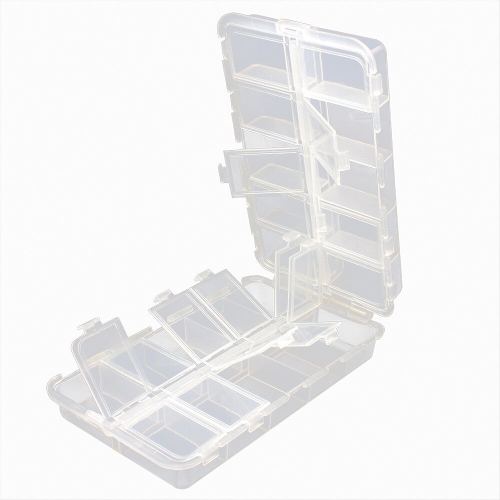 *Strong Plastic Fishing Bait Organizer Box Fishing Lures Case Tackle Storage Fisher Gear Bulk With 20 Individual Compartmen