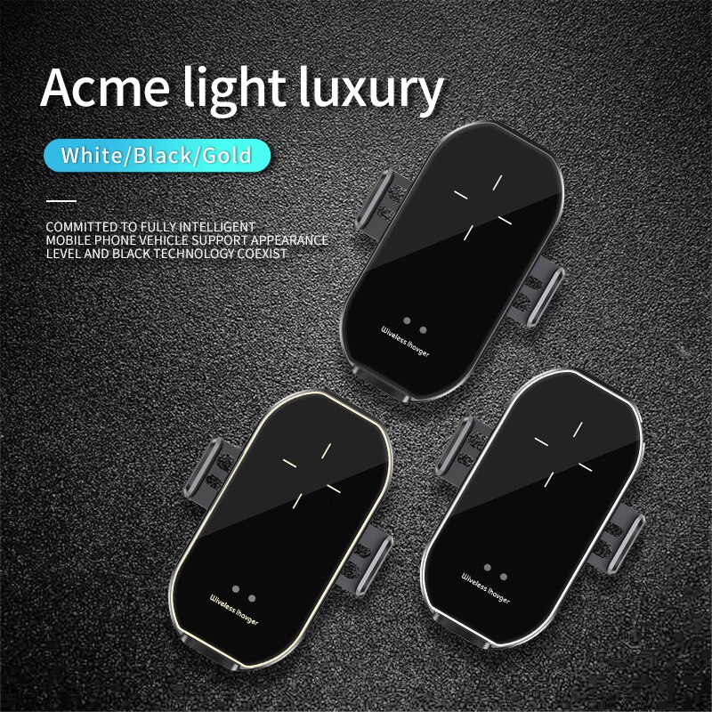 Draadloze Oplader Autohouder Voor Vent Houder Auto Telefoon Houder Smart Infrarood Snelle Draadloze Opladen Lader Voor Iphone Huawei