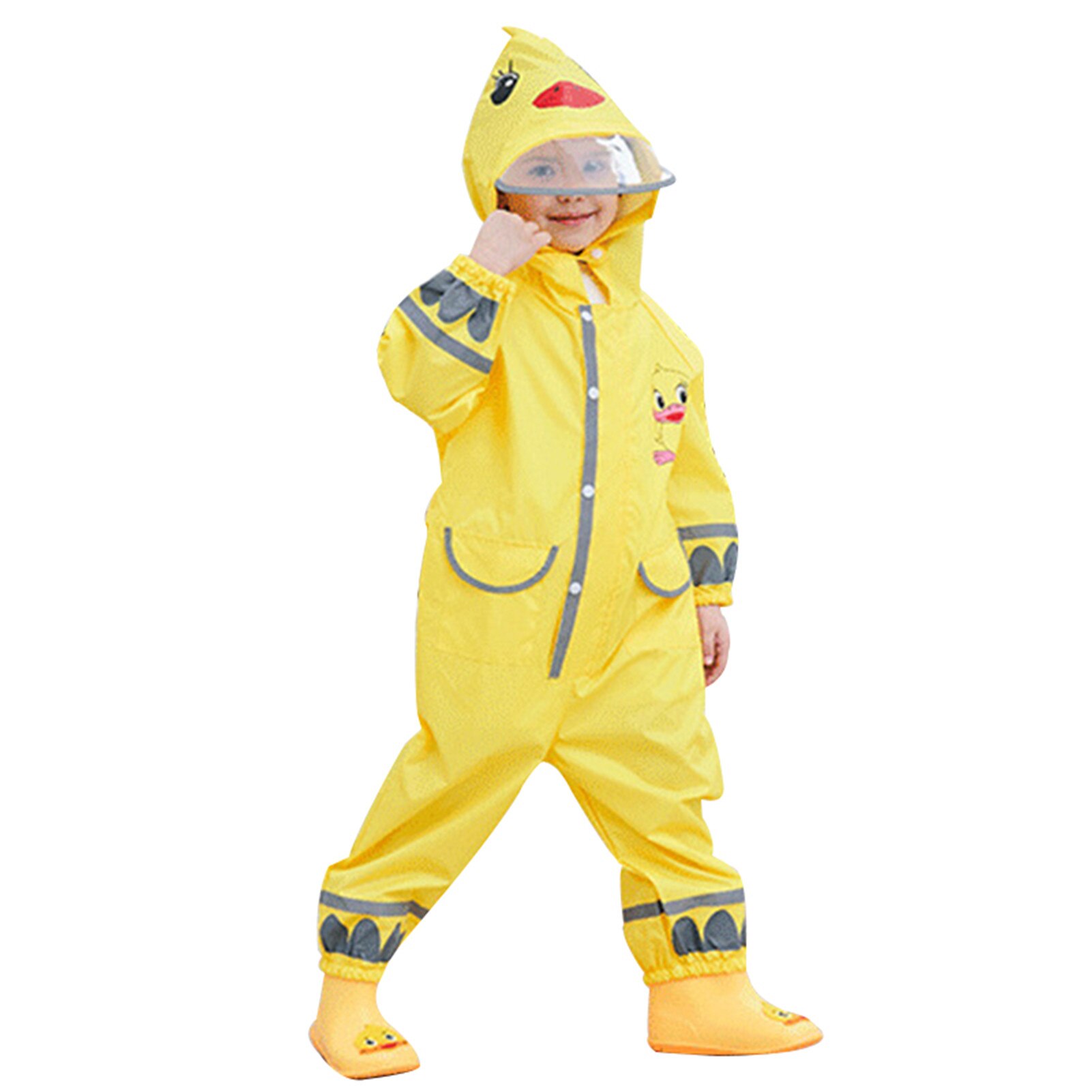 Chubasquero de dibujos animados 3D para niños, traje de lluvia para bebés, mono impermeable, ropa de lluvia de barro para adolescentes