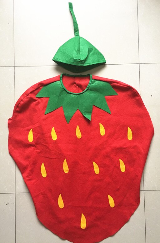 Kinder Kinder Kinder der Tag Cartoon Obst wassermelone/Erdbeere/apple Halloween Party Kostüme Cosplay Kleidung für Junge Mädchen: Strawberry