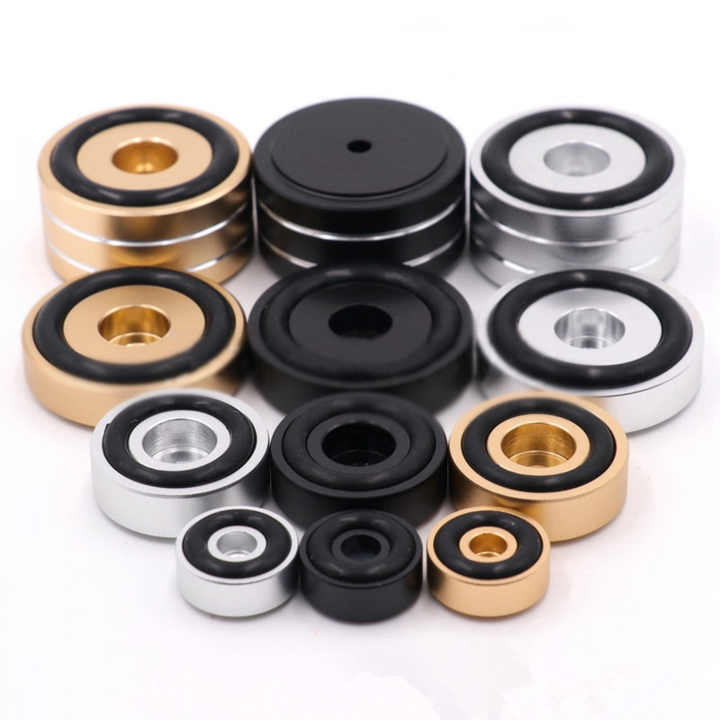 S-009 Alle Aluminium 1 Set/4 Stuks Eindversterker Shock Voet Kussen Speaker/Cd Speler/Subwoofer Shock voeten