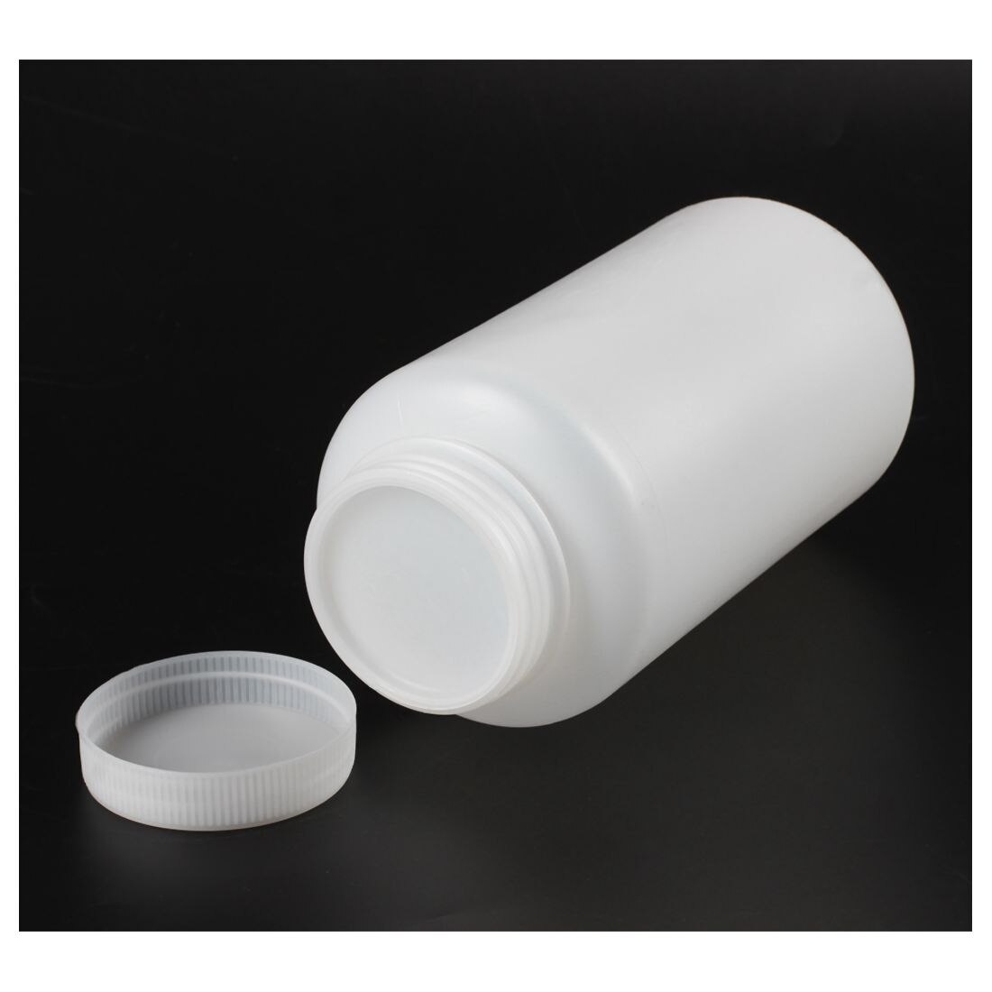 1000mL Laboratory Bottle With Cap Chemical Capacity Storage Bottle Plastic White Transparent Graduated Lab Bottle