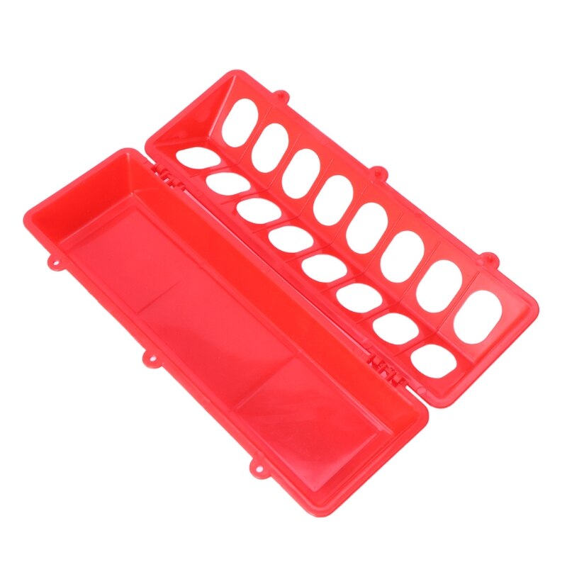 Plastic Flip-Top Gevogelte Grond Feeder Gevogelte Feeder Trog Kip Landbouw Tool Fazant Voeden Emmer Chick