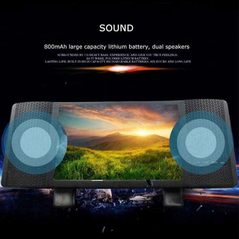 8 "Gsm-scherm Vergrootglas 3D Mobiele Telefoon Screen Vergrootglas Bluetooth Stereo Speaker Hd Video Versterker