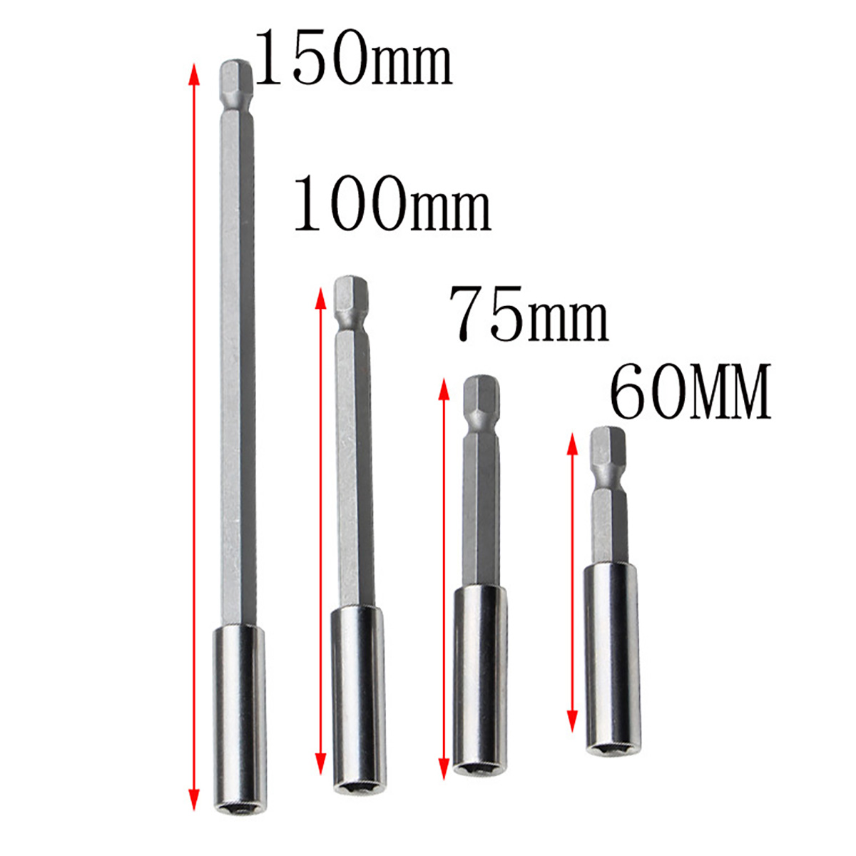 1pc 1/4" Hex Rod Shank Long Handle Screwdriver Tip Holder Extension Bit Set Extensions Quick Change Hand Tool Socket