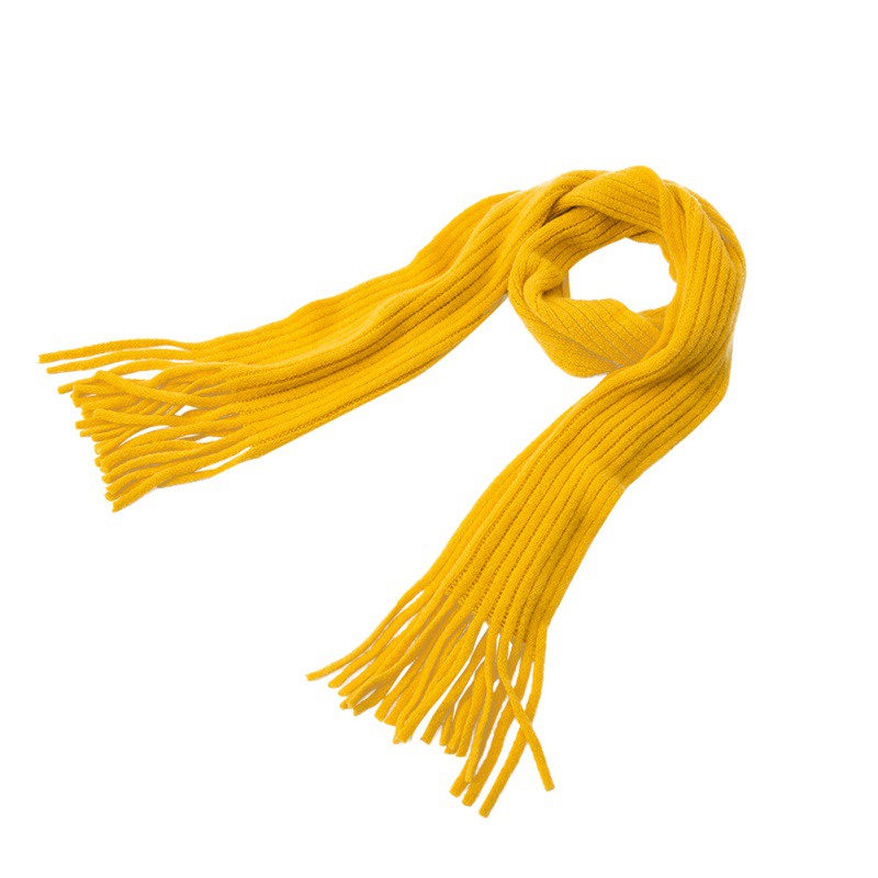 Accesorios para bebé niños cuello bufanda niñas bebé bufanda algodón grueso bufandas bebé niñas bufandas invierno: Amarillo