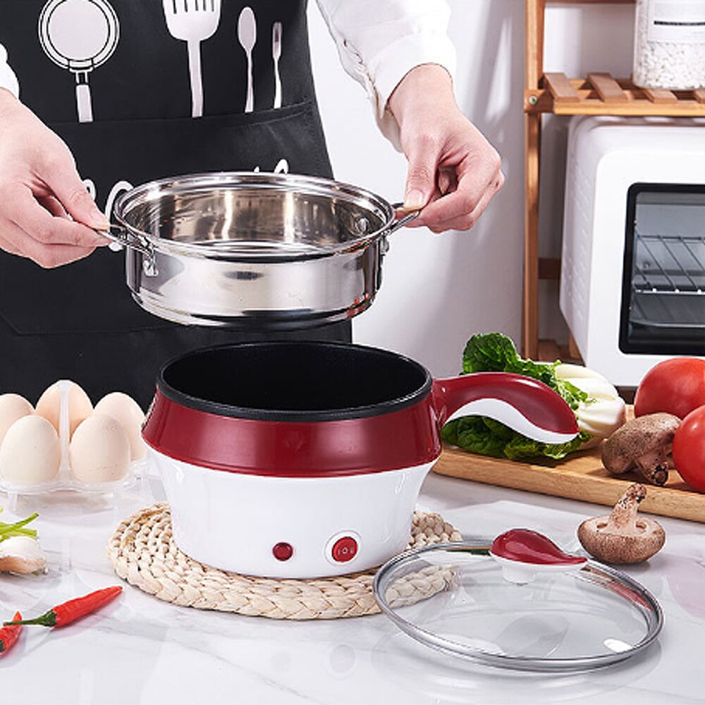 HA-Life Mini Multifunction Electric Cooking Machine Single/Double Layer Available Pot Multi Electric Rice Cooker Non-Stick Pan