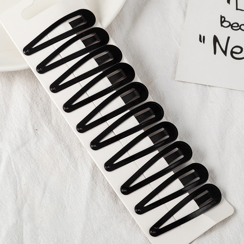 12 pièces/lot pinces à cheveux pour femmes Barrettes à cheveux pince épingles Simple noir couleur pinces à cheveux Snap métal Hairgrip femmes épingle à cheveux outil: bleu foncé
