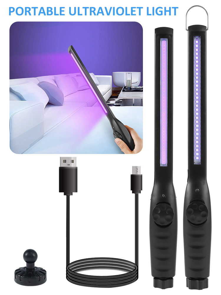Portable Ultraviolet Light UVC Germicidal Lamp High Efficient Handheld Ultraviolet Lamp for Home School UV Sterilizer Light