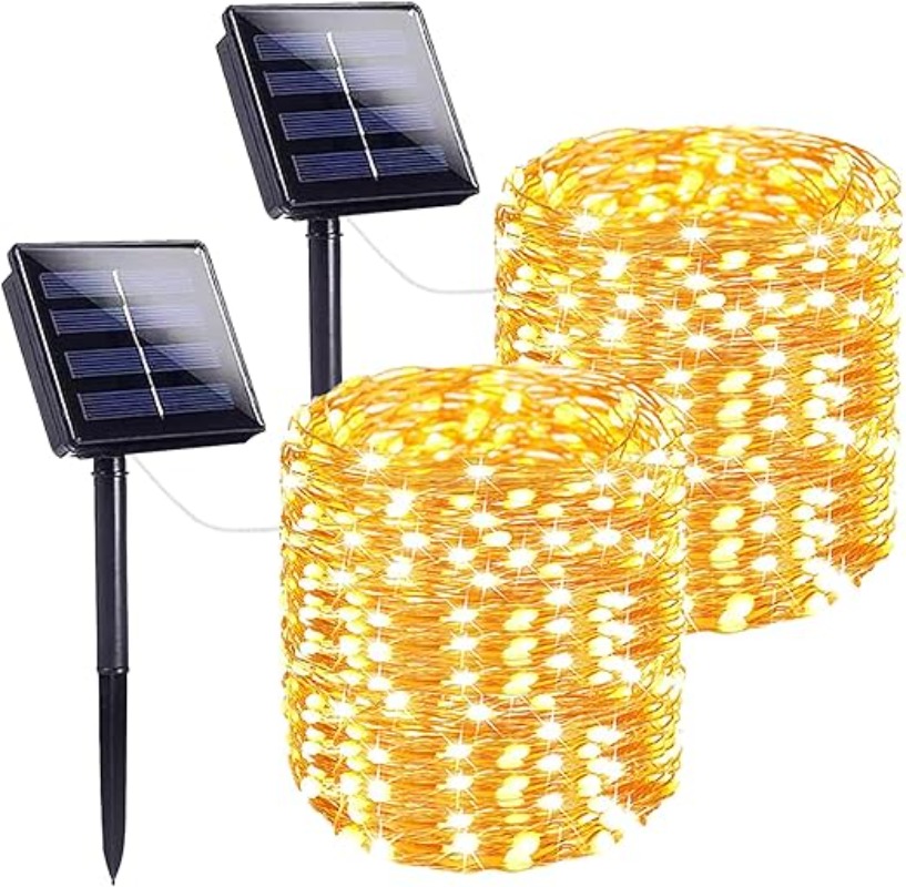 Weihnachten Dekor draussen LED Solar- Schnur Licht LED funkeln Wasserdichte Lampe Garten Lichterkette für Party Dekor 6m/12m/23m/33m: veränderbar / K