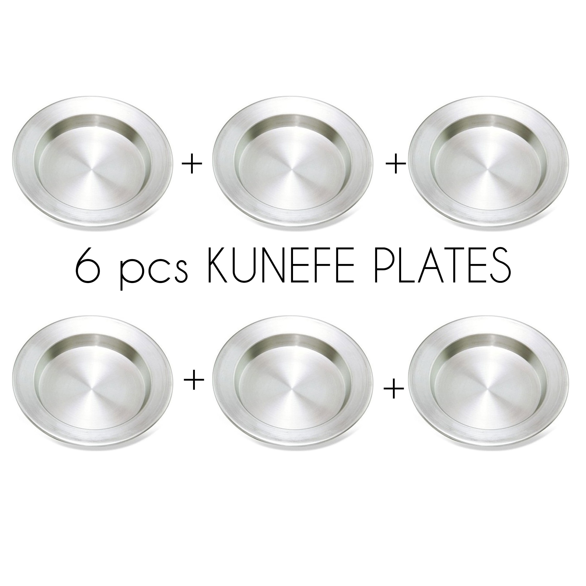 Kunefe tallerken tallerkener 6 stk serverings tallerken fad berømt dessert tallerken præsentation aluminium køkken spisning original bedste