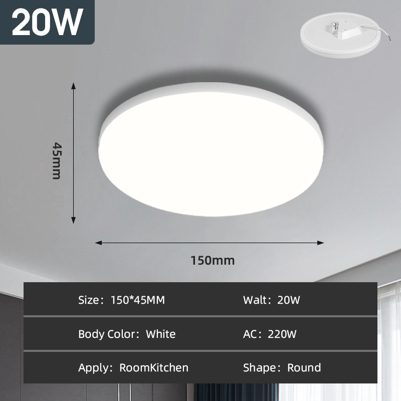Led-kattovalaisin 220v modernia kattovalaisinta 15/20/30/50w led-paneelikattovalaisinta makuuhuoneen keittiön sisustusvalaistukseen: Vaihdettavissa / 4w