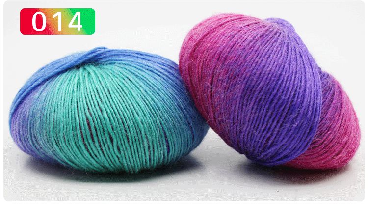 50g/Ball 180 Meter 100% Merino Wolle Häkeln Garn Dick Für Hand betroffen Regenbogen Raum Gefärbt Baby Garne Wolle Gewinde: 014