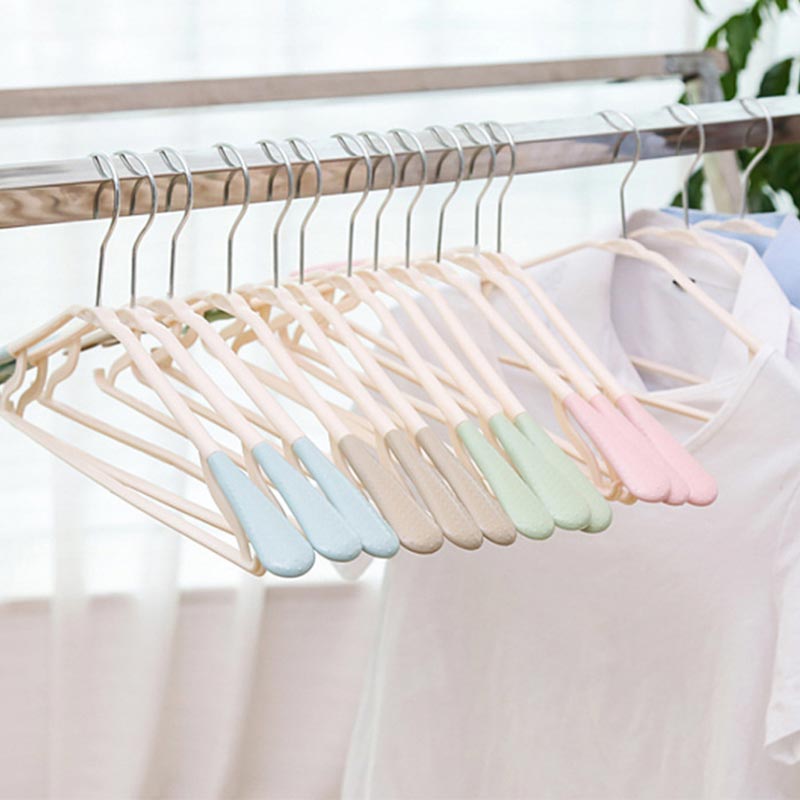 Cintres en plastique, à épaules larges, pour la maison et les adultes, Support multifonctionnel, Support de séchage antidérapant en plastique
