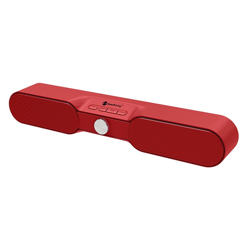 HIFI Bluetooth Speaker Draagbare Draadloze Kolom Super Bass Dual Luidsprekers Soundbar met Mic TF FM Radio USB Sound Box 3D stereo: red boombox