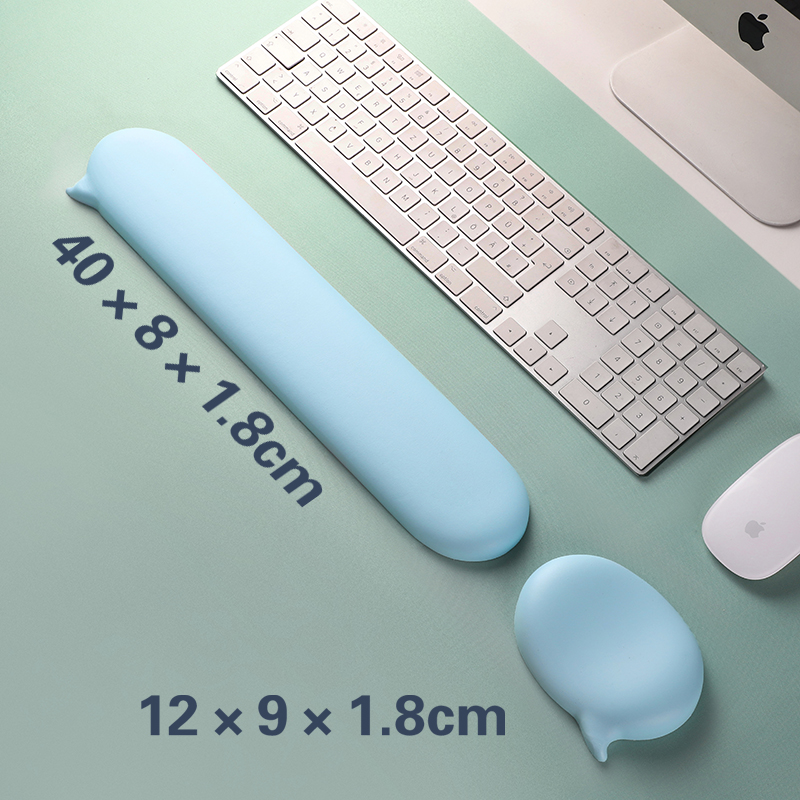 Mousepad Silicone Wrist Rest Support For Mouse Pad Computer Laptop Arm Rest For Desk Ergonomic keyboard pad mouse mat: Coffee