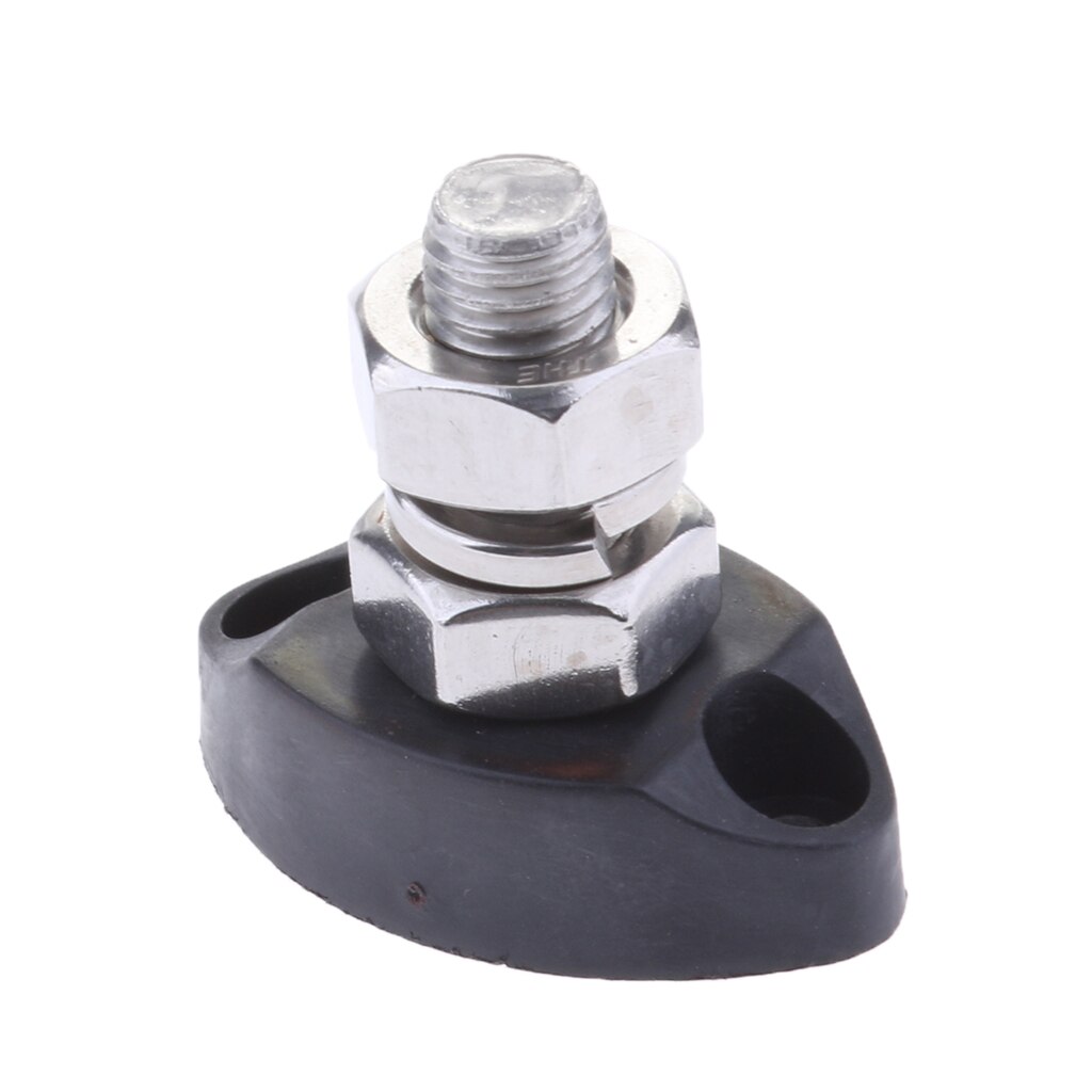 Black Junction Block Power Post Insulated Terminal Stud 8mm Stainless Steel