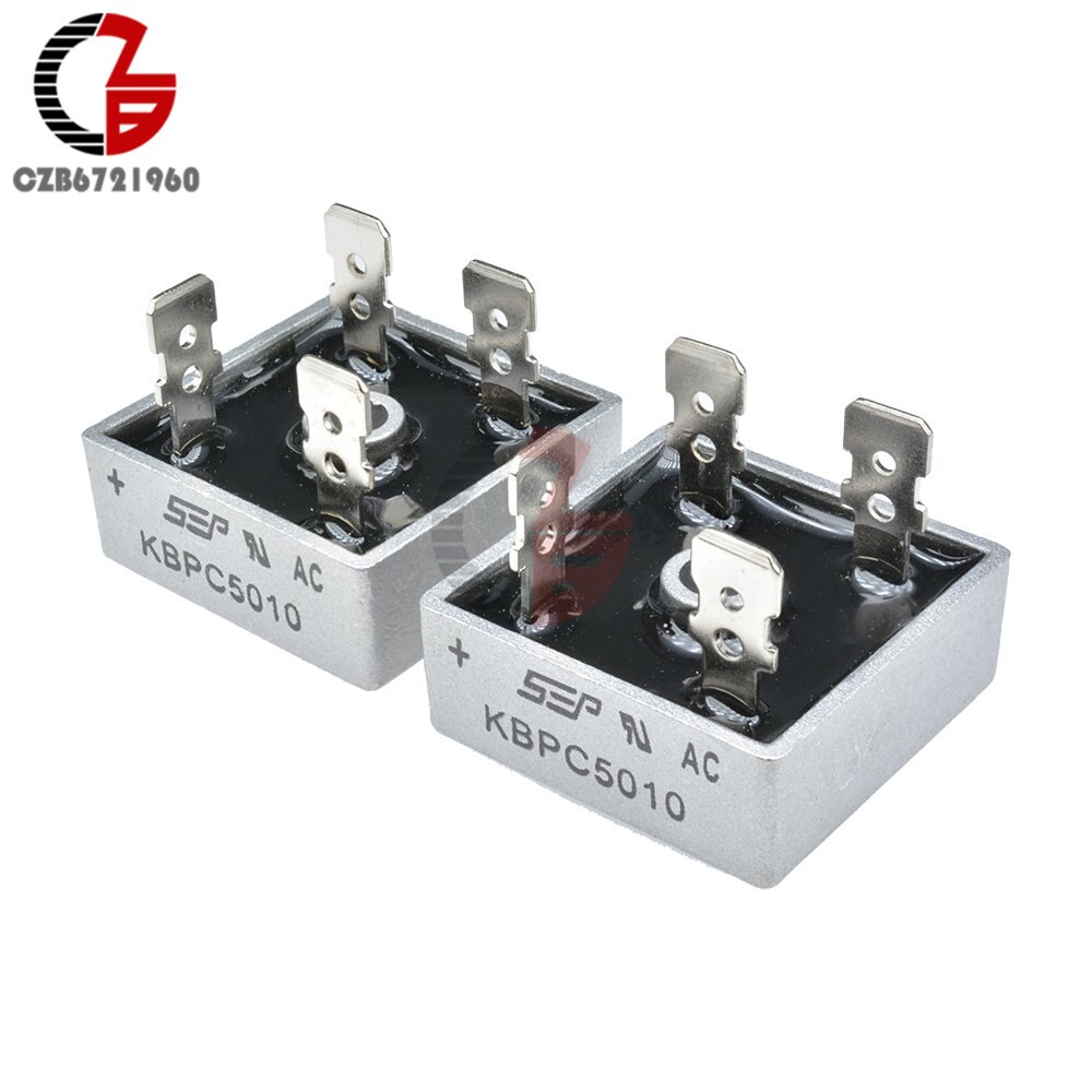 Conmutador KBPC1010 KBPC1510 KBPC2510 KBPC3510 KBPC3510W KBPC5010 Power Puente rectificador de diodo 15A 25A 35A 50A 1000V KBPC: KBPC5010 50A 1000V