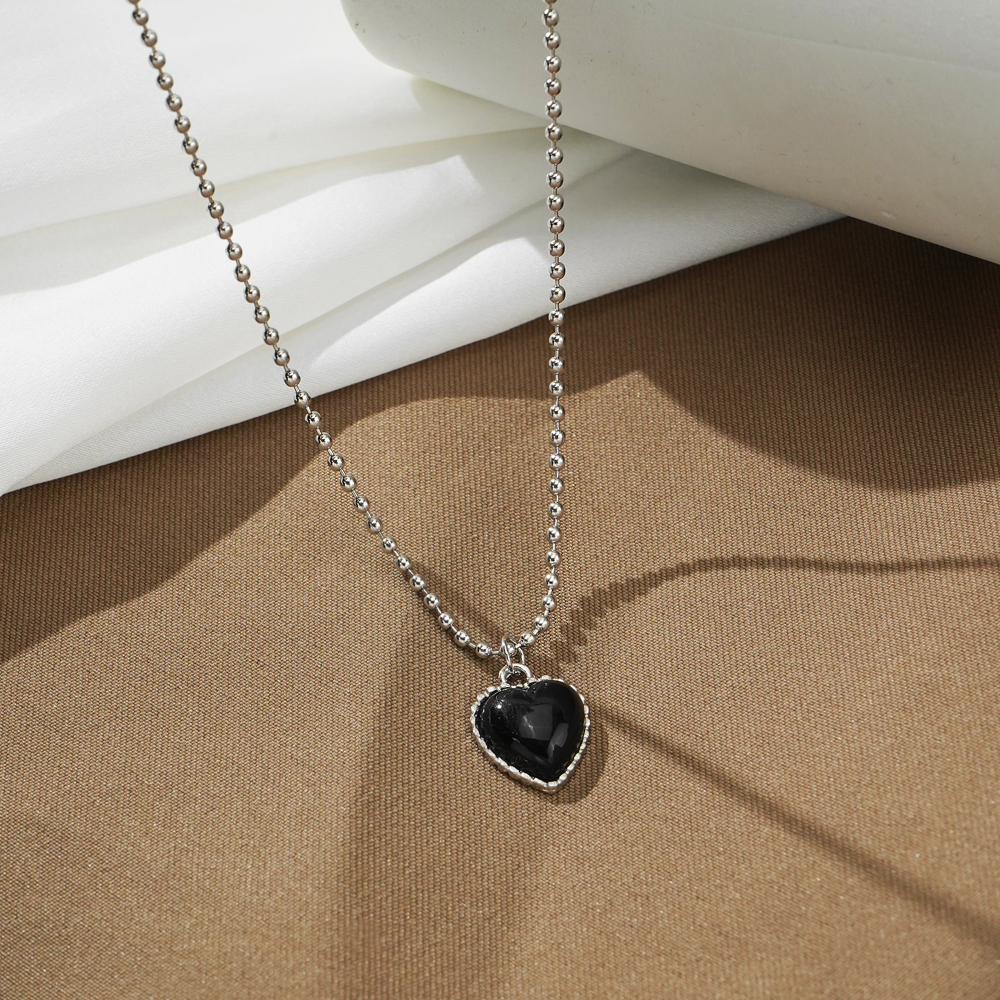 Nl Punk Lady Zwart Hart Penddant Ketting Voor Vrouwen Meisjes Hiphop Kralen Ketting Vrouw Ketting Sieraden Party