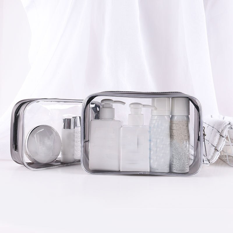 1PCS Women Travel Clear Makeup Bag Organizer Transparent PVC Cosmetic Bags Beauty Toiletry Make Up Pouch Wash Storage Bags