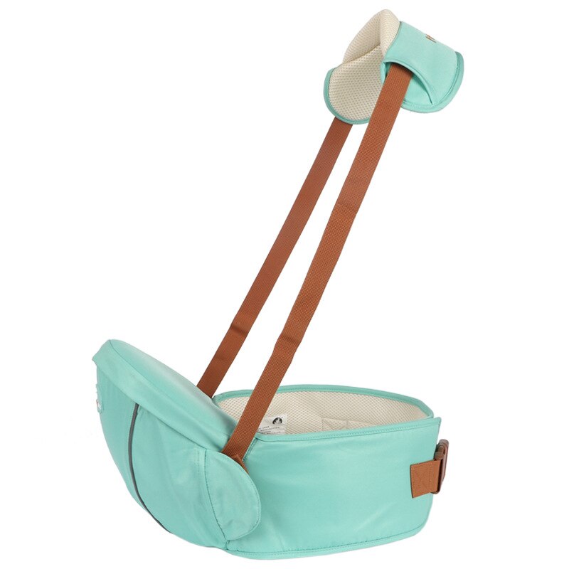 Enkele kruk Ergonomische kids infant houd taille riem hip seat ademend rugzak pouch wrap baby Kangoeroe Sling: Licht Groen