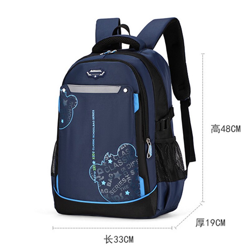 Reflecterende strip cartoon print rugzak schooltas waterdichte lichtgewicht schoolrugzak jongens schooltassen