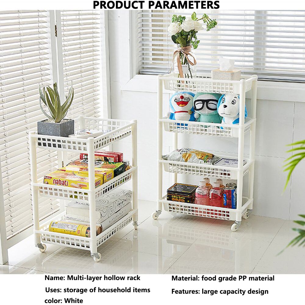 Detachable Plastic Durable Storage Rack Removable Storage Shelf Kitchen Bedroom Bathroom Makeup Living Room Storage Rack