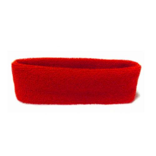 Banda para el sudor deportiva de verano para hombre y mujer, diadema para Yoga, gimnasio, toalla de seguridad elástica de Color sólido, banda para el pelo para tenis, bádminton y baloncesto: Rojo